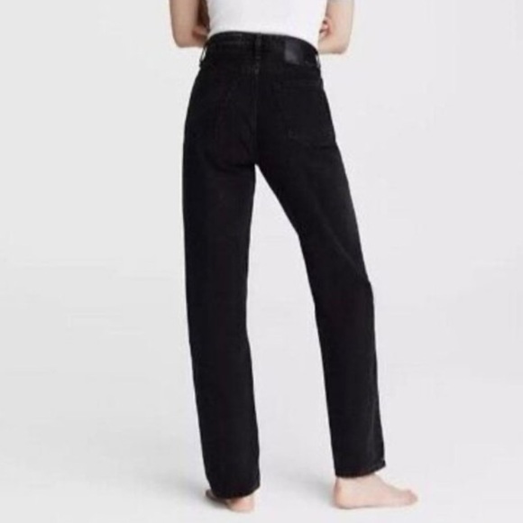 NWOT Rag & Bone Alex High-Rise Straight-Leg Jeans Black Denim Women’s Size 31 - Picture 3 of 14